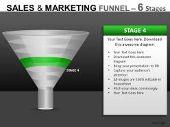 Sales and marketing 6 stages powerpoint presentation slides db