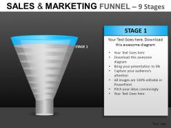 Sales and marketing 9 stages powerpoint presentation slides db