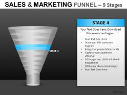 Sales and marketing 9 stages powerpoint presentation slides db