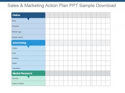 Sales and marketing action plan ppt sample download