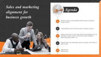 Sales And Marketing Alignment For Business Growth Strategy CD V Template Captivating