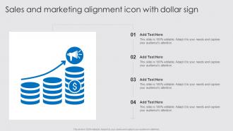 Sales And Marketing Alignment Icon With Dollar Sign