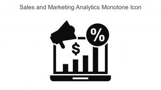 Sales And Marketing Analytics Monotone Icon In Powerpoint Pptx Png And Editable Eps Format