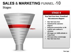 Sales and marketing funnel 10 stages powerpoint presentation slides