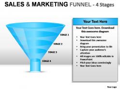 Sales and marketing funnel 4 stages powerpoint presentation slides