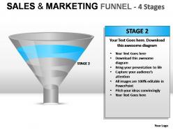 Sales and marketing funnel 4 stages powerpoint presentation slides