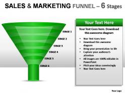 Sales And Marketing Funnel 6 Stages Powerpoint Presentation Slides