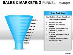 Sales and marketing funnel 9 stages powerpoint presentation slides