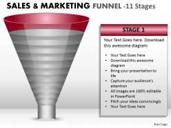 84735904 style layered funnel 11 piece powerpoint presentation diagram infographic slide