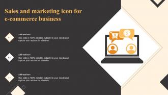 Sales And Marketing Icon For E Commerce Business