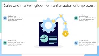 Sales And Marketing Icon To Monitor Automation Process