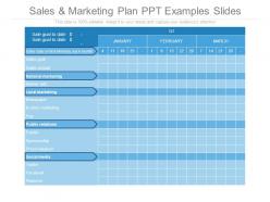 Sales and marketing plan ppt examples slides