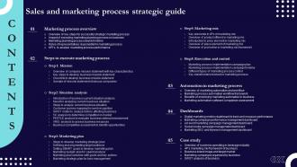 Sales And Marketing Process Strategic Guide Table Of Content Mkt SS