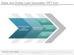 Sales and online lead generation ppt icon