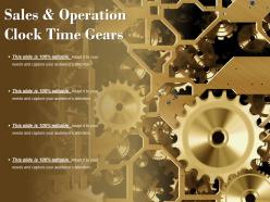 Sales and operation clock time gears