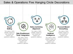 Sales and operations five hanging circle decorations