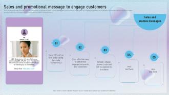Sales And Promotional Message To Engage Customers Text Message Marketing Techniques To Enhance MKT SS