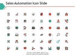 Sales automation icon slide technology c305 ppt powerpoint presentation professional format