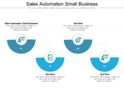 Sales automation small business ppt powerpoint presentation icon infographic cpb