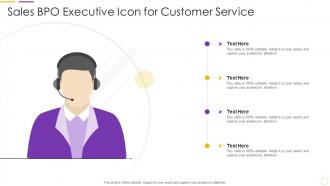 Sales Bpo Executive Icon For Customer Service