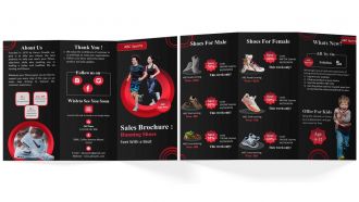 Sales Brochure Running Shoes Trifold
