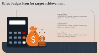 Sales Budget Icon For Target Achievement
