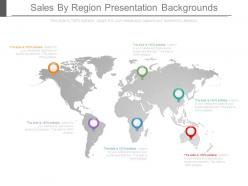Sales by region presentation backgrounds