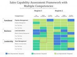 Sales capability assessment framework with multiple competencies