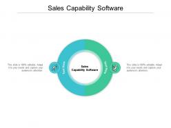 Sales capability software ppt powerpoint presentation professional layouts cpb