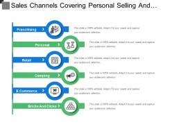 Sales channels covering personal selling and retail