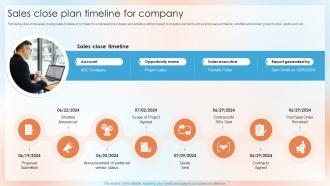 Sales Close Plan Timeline For Company Top Sales Closing Techniques SA SS