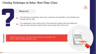 Sales Closing Techniques To Seal The Deal Training Ppt Images Captivating
