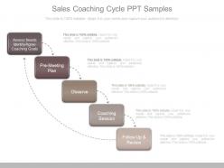 Sales coaching cycle ppt samples