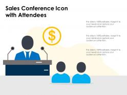 Sales conference icon with attendees