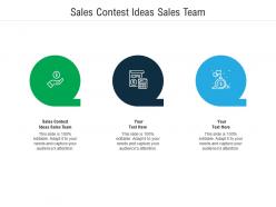 Sales contest ideas sales team ppt powerpoint presentation infographics example introduction cpb