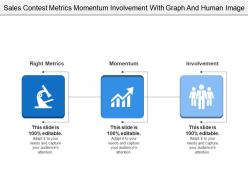Sales contest metrics momentum involvement with graph and human image