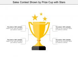 Sales contest shown by prize cup with stars