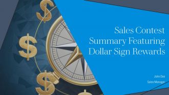 Sales Contest Summary Featuring Dollar Sign Rewards PPT Designs AT