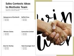 Sales contests ideas to motivate team