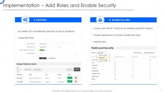 Sales CRM Cloud Implementation Implementation Add Roles And Enable Security