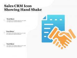 Sales CRM Icon Showing Hand Shake