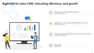 Sales CRM Unlocking Efficiency And Growth Powerpoint Presentation Slides SA CD Engaging Good