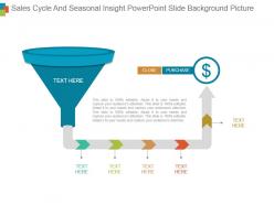 Sales cycle and seasonal insight powerpoint slide background picture