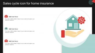 Sales Cycle Icon For Home Insurance