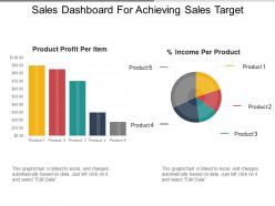 Sales dashboard for achieving sales target ppt templates