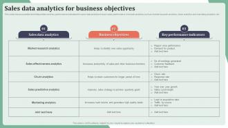 Sales Data Analytics For Business Objectives