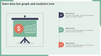 Sales Data Bar Graph And Analytics Icon