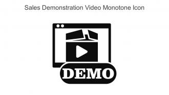 Sales Demonstration Video Monotone Icon In Powerpoint Pptx Png And Editable Eps Format