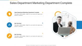 Sales Department Marketing Department Complete In Powerpoint And Google Slides Cpb