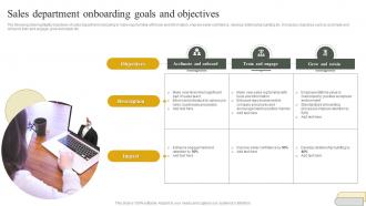 Sales Department Onboarding Goals And Objectives
